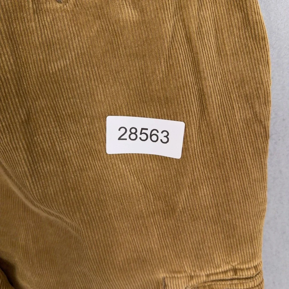 Vintage Polo Ralph Lauren Pants Mens 38/30 Tan Corduroy Utility Cargo Gorpcore